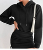 Cozy Hood Long Sleeve Dress