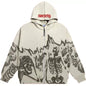 New Y2K hoodie skull coat