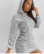 Cozy Hood Long Sleeve Dress