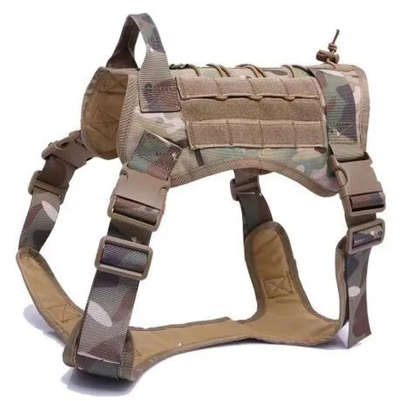 Tactical training large dog chest harness