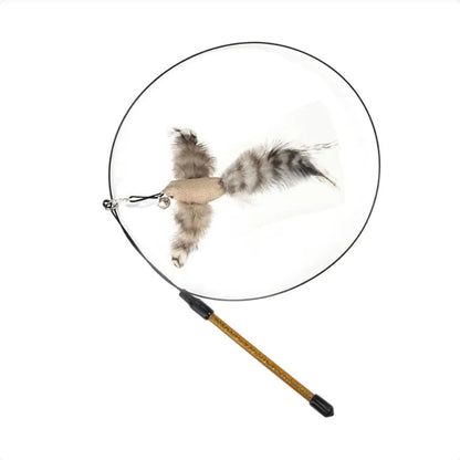 Steel Wire Feather Cat Teaser Wand