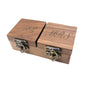 Double-Cover Walnut Box with Wooden Lock