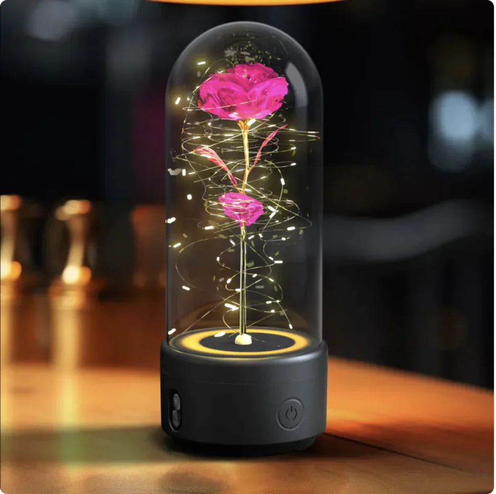 2-in-1 Rose LED Light & Bluetooth Speaker