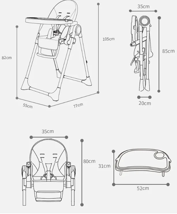 Portable Foldable Baby Dining Chair