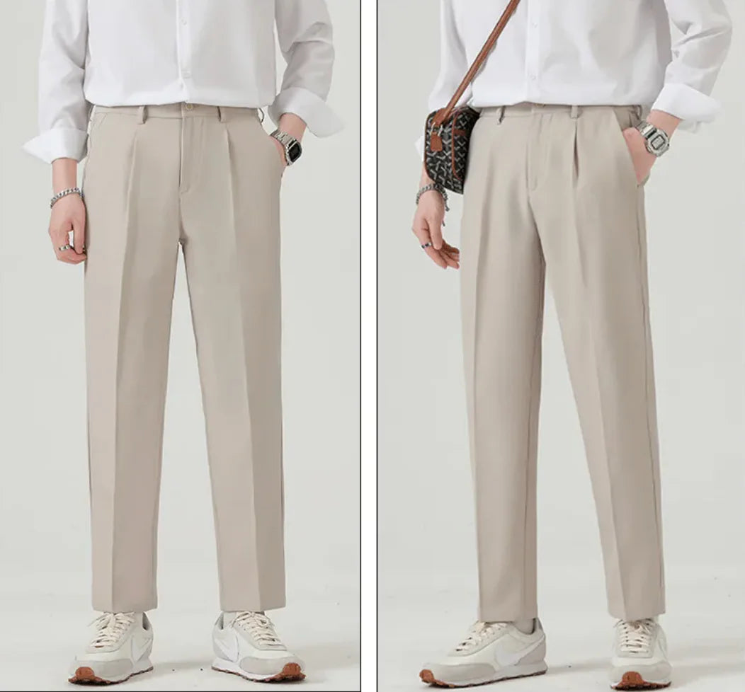 Men's Ice Silk Business Casual Trousers