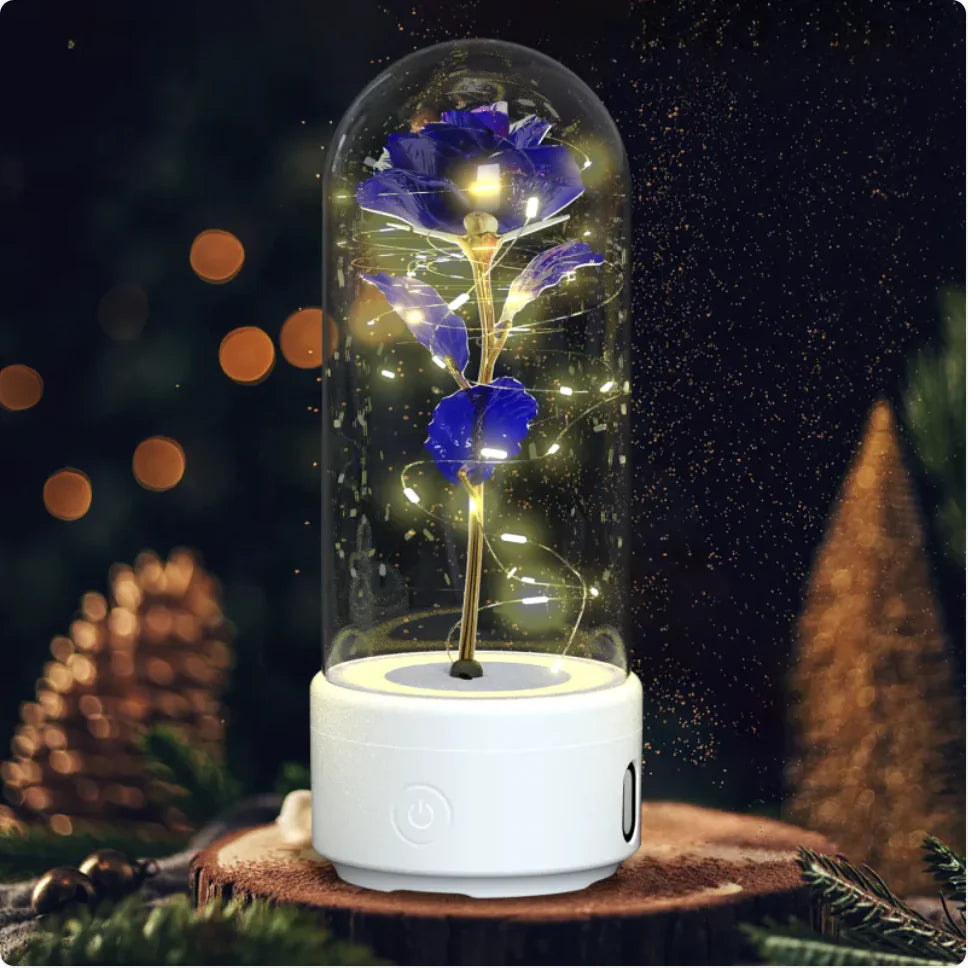 2-in-1 Rose LED Light & Bluetooth Speaker