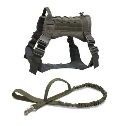 Tactical training large dog chest harness