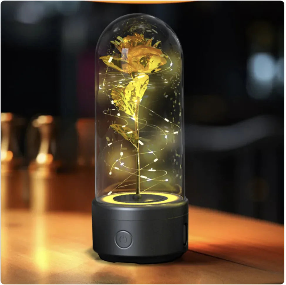 2-in-1 Rose LED Light & Bluetooth Speaker